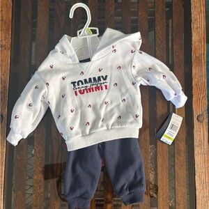 Tommy Hilfiger White and Navy Baby Outfit